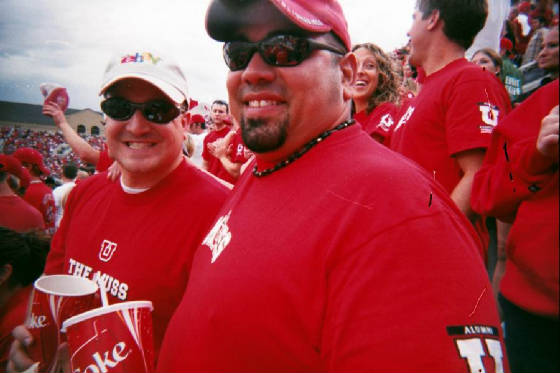 Jared and Ed enjoying the game
