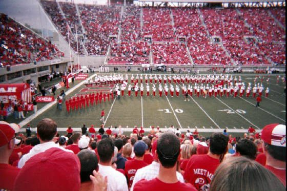 The U of U band brings the team on the field