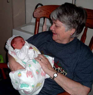 Grandma sees her 1ST GRANDAUGHTER
