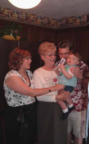 Garin with Mom, Grandma and Daddy