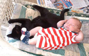 Garin 1 month old! Happy 4th of JULY! Let's NAP!