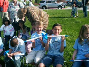 Sean & his friend John show off their rockets