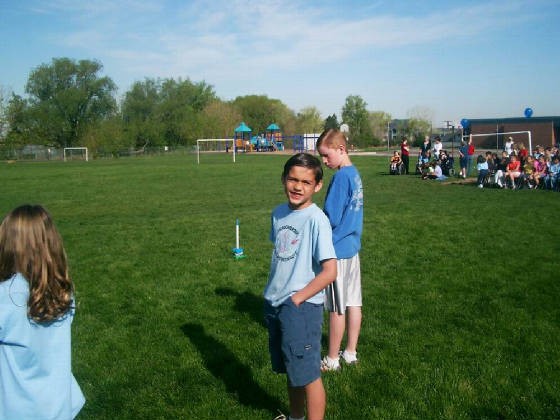 Sean getting ready to BLAST OFF his rocket