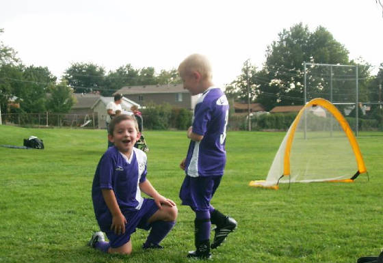 Hunter being silly with good friend Bradley