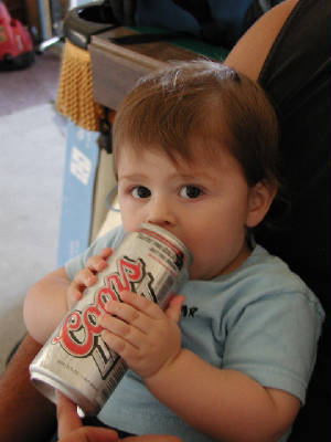 Devin's 1st beer :) 