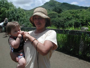 Devin with Grandma Marty in Kauii 